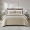 Chic Home Casen 3-Piece Velvet Quilt Coverlet Set - Contemporary Stitched Embroidery Bedspread